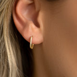 Oval hoop earrings