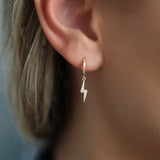 Lightning bolt drop earrings