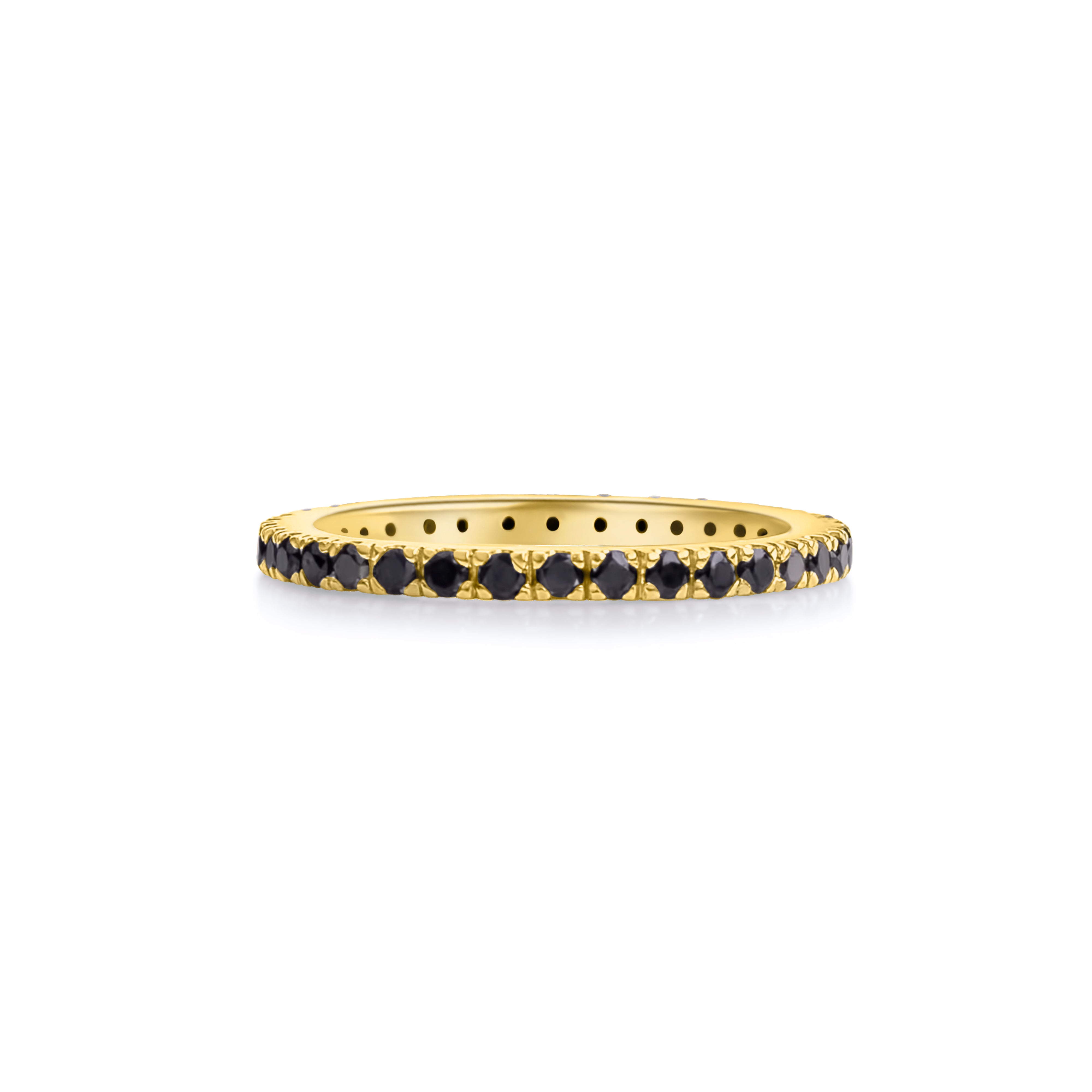 Black Diamond Wedding Band In Yellow Gold Valenzo Black Diamond Wedding Band In Yellow Gold Valenzo