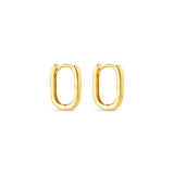 Oval hoop earrings