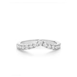 Diamond Curved Wedding  Band