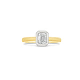 Emerald Cut diamond solitaire