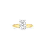 Oval diamond solitaire