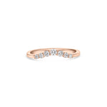 Dia Curved Rose Gold Ring