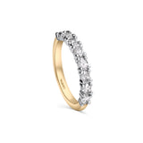 Oval diamond wedding band