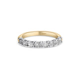 Oval diamond wedding band