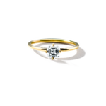 18K Yellow Gold Asscher Engagement Ring