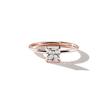 18K Rose Gold Princess Engagement Ring