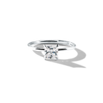 18K White Gold Platinum Princess Engagement Ring