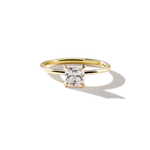 18K Yellow Gold Princess Engagement Ring
