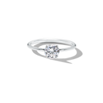 18K White Gold Platinum Round