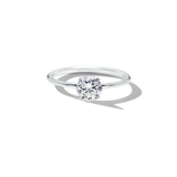 18K White Gold Platinum Round