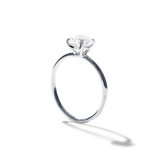 18K White Gold Platinum Round