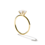 18K Yellow Gold Round Diamond Engagement Ring