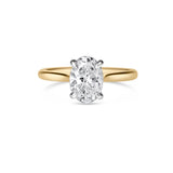 Oval diamond tapering solitaire