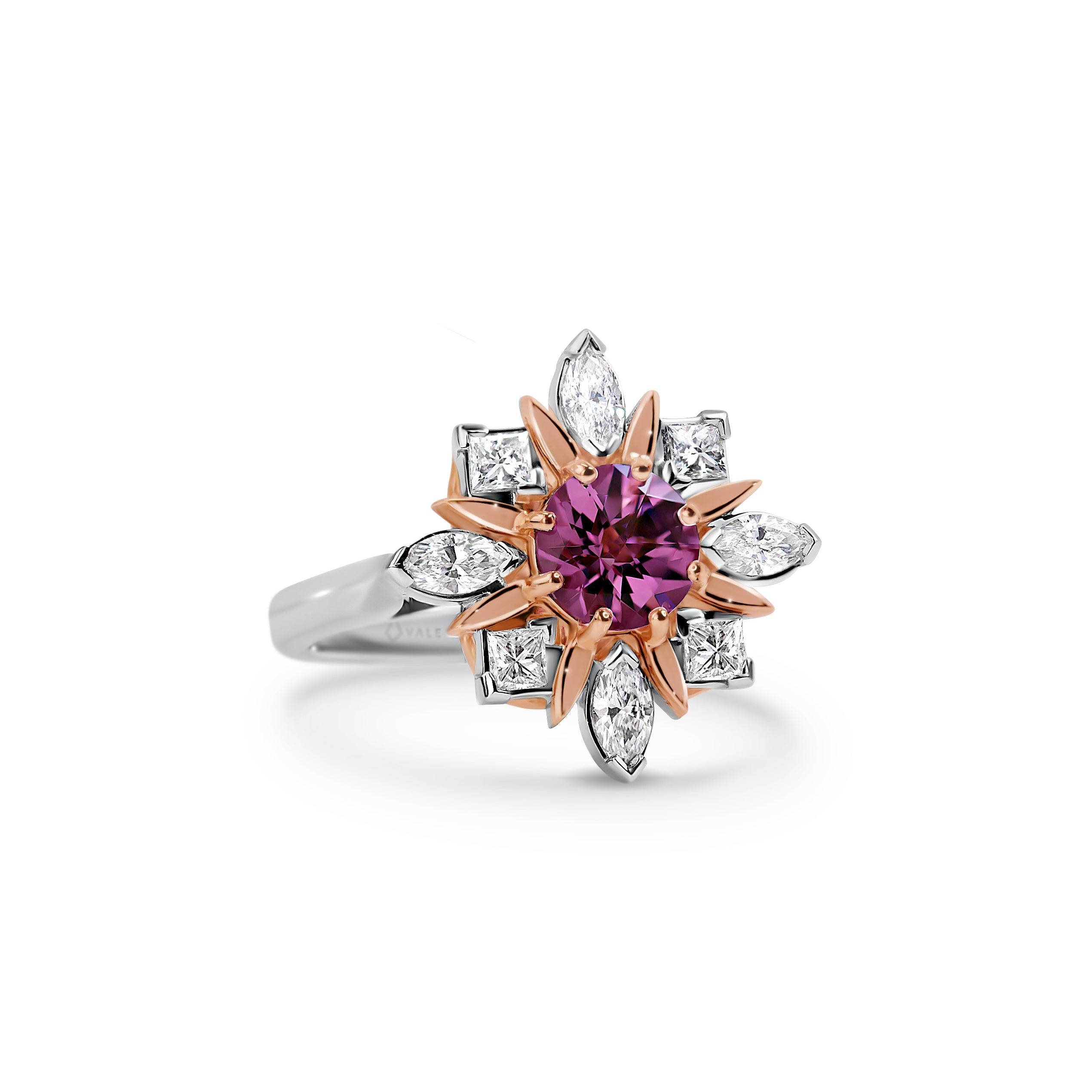 Pink Cluster Ring 
