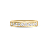 Channel set wedding band