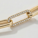 Diamond paperclip chain