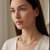 Diamond paperclip chain