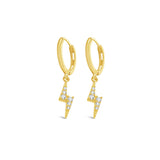 Lightning bolt drop earrings