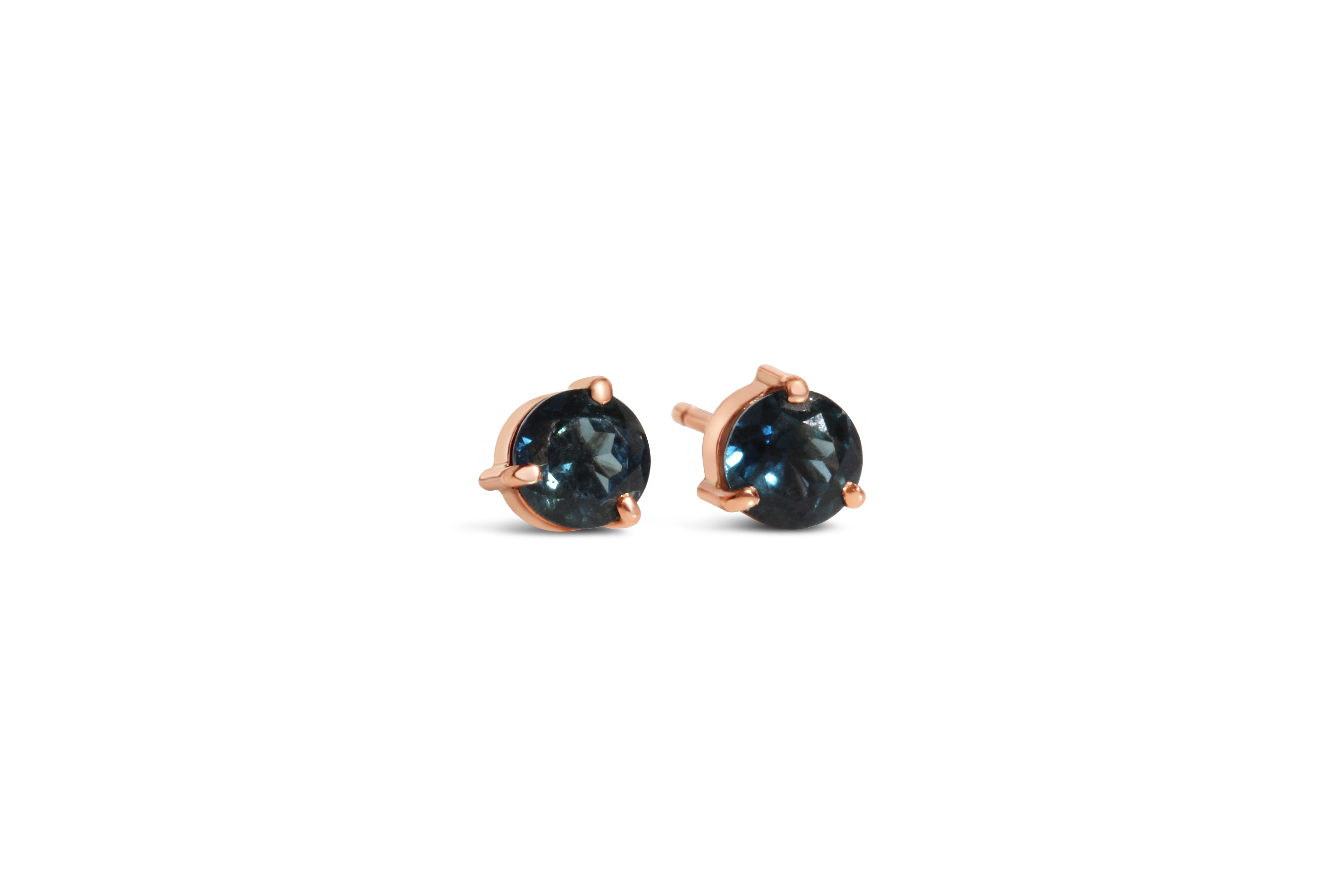 blue sapphire studs - 2